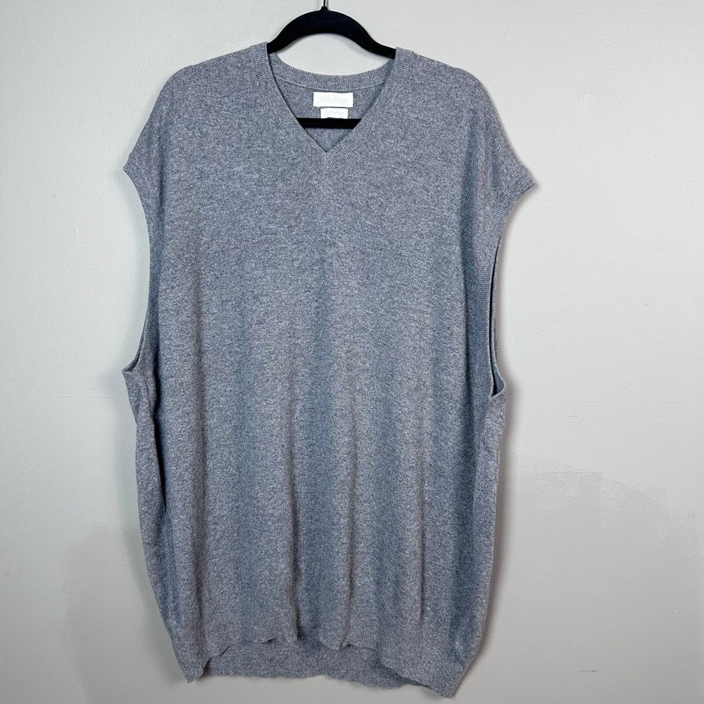 John Laing sweater vest men's 3XL cashmere Gentleman Heritage gray Scotland golf